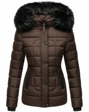 Marikoo Unique Damen gesteppte Winterjacke Dark Choco Größe XS - Gr. 34