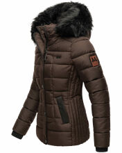Marikoo Unique Damen gesteppte Winterjacke Dark Choco Größe XS - Gr. 34