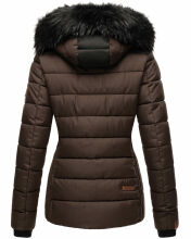 Marikoo Unique Damen gesteppte Winterjacke Dark Choco Größe XS - Gr. 34