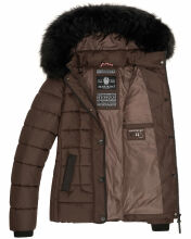 Marikoo Unique Damen gesteppte Winterjacke Dark Choco Größe XS - Gr. 34