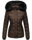 Marikoo Unique Damen gesteppte Winterjacke Dark Choco Größe XS - Gr. 34