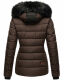 Marikoo Unique Damen gesteppte Winterjacke Dark Choco Größe XS - Gr. 34