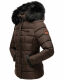 Marikoo Unique Damen gesteppte Winterjacke Dark Choco Größe XS - Gr. 34