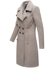 Navahoo Wooly Damen Trenchcoat Winter Mantel Zink Grau Größe L - Gr. 40