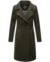 Navahoo Wooly Damen Trenchcoat Winter Mantel Dunkelgrün Größe M - Gr. 38
