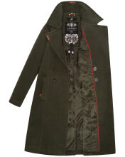 Navahoo Wooly Damen Trenchcoat Winter Mantel Dunkelgrün Größe XXL - Gr. 44