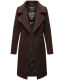 Navahoo Wooly Damen Trenchcoat Winter Mantel Dark Choco Größe M - Gr. 38