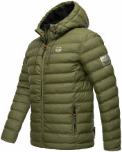 Stone Harbour Zaharoo wasserdichte Herren Regen Steppjacke Olivenblatt Größe XL - Gr. XL