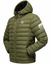 Stone Harbour Zaharoo wasserdichte Herren Regen Steppjacke Olivenblatt Größe XL - Gr. XL