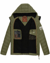 Stone Harbour Zaharoo wasserdichte Herren Regen Steppjacke Olivenblatt Größe XL - Gr. XL