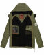 Stone Harbour Zaharoo wasserdichte Herren Regen Steppjacke Olivenblatt Größe XL - Gr. XL