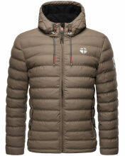Stone Harbour Zaharoo wasserdichte Herren Regen Steppjacke Stein Braun Größe S - Gr. S