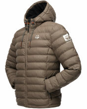 Stone Harbour Zaharoo wasserdichte Herren Regen Steppjacke Stein Braun Größe S - Gr. S