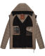 Stone Harbour Zaharoo wasserdichte Herren Regen Steppjacke Stein Braun Größe S - Gr. S