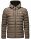 Stone Harbour Zaharoo wasserdichte Herren Regen Steppjacke Stein Braun Größe M - Gr. M