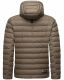 Stone Harbour Zaharoo wasserdichte Herren Regen Steppjacke Stein Braun Größe M - Gr. M