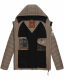 Stone Harbour Zaharoo wasserdichte Herren Regen Steppjacke Stein Braun Größe M - Gr. M