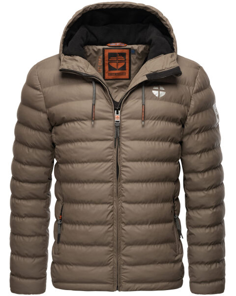 Stone Harbour Zaharoo wasserdichte Herren Regen Steppjacke Stein Braun Größe XL - Gr. XL