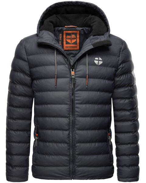 Stone Harbour Zaharoo wasserdichte Herren Regen Steppjacke Stein Blau Größe M - Gr. M