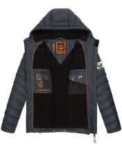 Stone Harbour Zaharoo wasserdichte Herren Regen Steppjacke Stein Blau Größe M - Gr. M