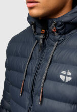 Stone Harbour Zaharoo wasserdichte Herren Regen Steppjacke Stein Blau Größe M - Gr. M
