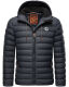Stone Harbour Zaharoo wasserdichte Herren Regen Steppjacke Stein Blau Größe M - Gr. M