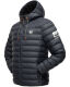 Stone Harbour Zaharoo wasserdichte Herren Regen Steppjacke Stein Blau Größe M - Gr. M