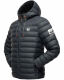 Stone Harbour Zaharoo wasserdichte Herren Regen Steppjacke Stein Blau Größe XXXL - Gr. 3XL