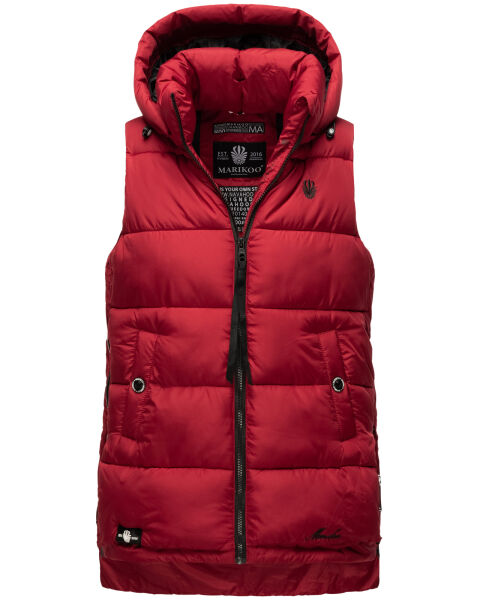 Marikoo Zarinaa Damen Weste Steppweste Ärmellose Jacke Blood Red Größe M - Gr. 38