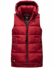 Marikoo Zarinaa Damen Weste Steppweste Ärmellose Jacke Blood Red Größe M - Gr. 38