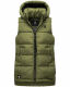 Marikoo Zarinaa Damen Weste Steppweste Ärmellose Jacke Dusty Olive Größe L - Gr. 40