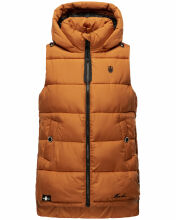 Marikoo Zarinaa Damen Weste Steppweste Ärmellose Jacke Cinnamon Größe S - Gr. 36