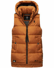 Marikoo Zarinaa Damen Weste Steppweste Ärmellose Jacke Cinnamon Größe M - Gr. 38
