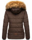 Navahoo Zoja Damen gespteppte Jacke mit Teddyfell Dark Choco Größe S - Gr. 36