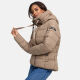 Navahoo Amayaa Damen Winterjacke B930 Taupe Größe M - Gr. 38