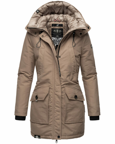 Navahoo Blizzardstorm Damen Jacke B923 Taupe Grau Größe M - Gr. 38