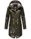 Marikoo Dancing Umbrella Damen Jacke B924 Dark Olive Größe L - Gr. 40