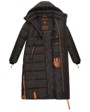 Navahoo Kristallblume Damen Winterjacke lang B926 Schwarz Größe L - Gr. 40