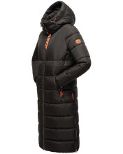 Navahoo Kristallblume Damen Winterjacke lang B926 Schwarz Größe XL - Gr. 42