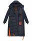 Navahoo Kristallblume Damen Winterjacke lang B926 Navy Größe S - Gr. 36