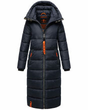 Navahoo Kristallblume Damen Winterjacke lang B926 Navy Größe L - Gr. 40