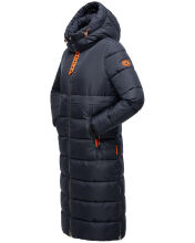Navahoo Kristallblume Damen Winterjacke lang B926 Navy Größe XL - Gr. 42