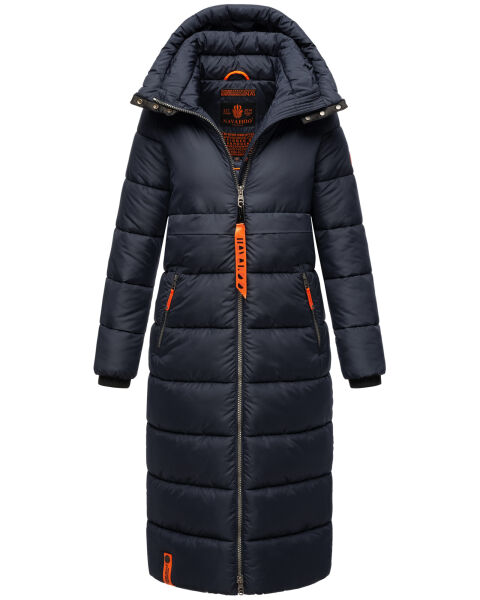 Navahoo Kristallblume Damen Winterjacke lang B926 Navy Größe XXL - Gr. 44