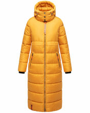 Navahoo Kristallblume Damen Winterjacke lang B926 Gelb Größe L - Gr. 40