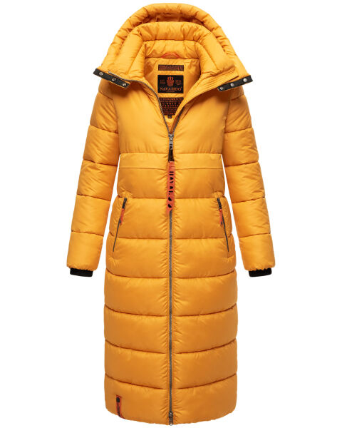 Navahoo Kristallblume Damen Winterjacke lang B926 Gelb Größe XXL - Gr. 44