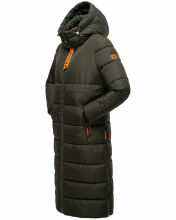 Navahoo Kristallblume Damen Winterjacke lang B926 Dark Olive Größe S - Gr. 36
