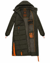 Navahoo Kristallblume Damen Winterjacke lang B926 Dark Olive Größe L - Gr. 40