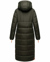 Navahoo Kristallblume Damen Winterjacke lang B926 Dark Olive Größe XL - Gr. 42