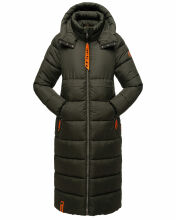 Navahoo Kristallblume Damen Winterjacke lang B926 Dark Olive Größe XXL - Gr. 44
