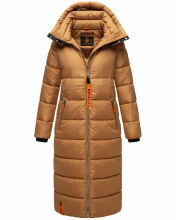 Navahoo Kristallblume Damen Winterjacke lang B926 Camel Größe XS - Gr. 34
